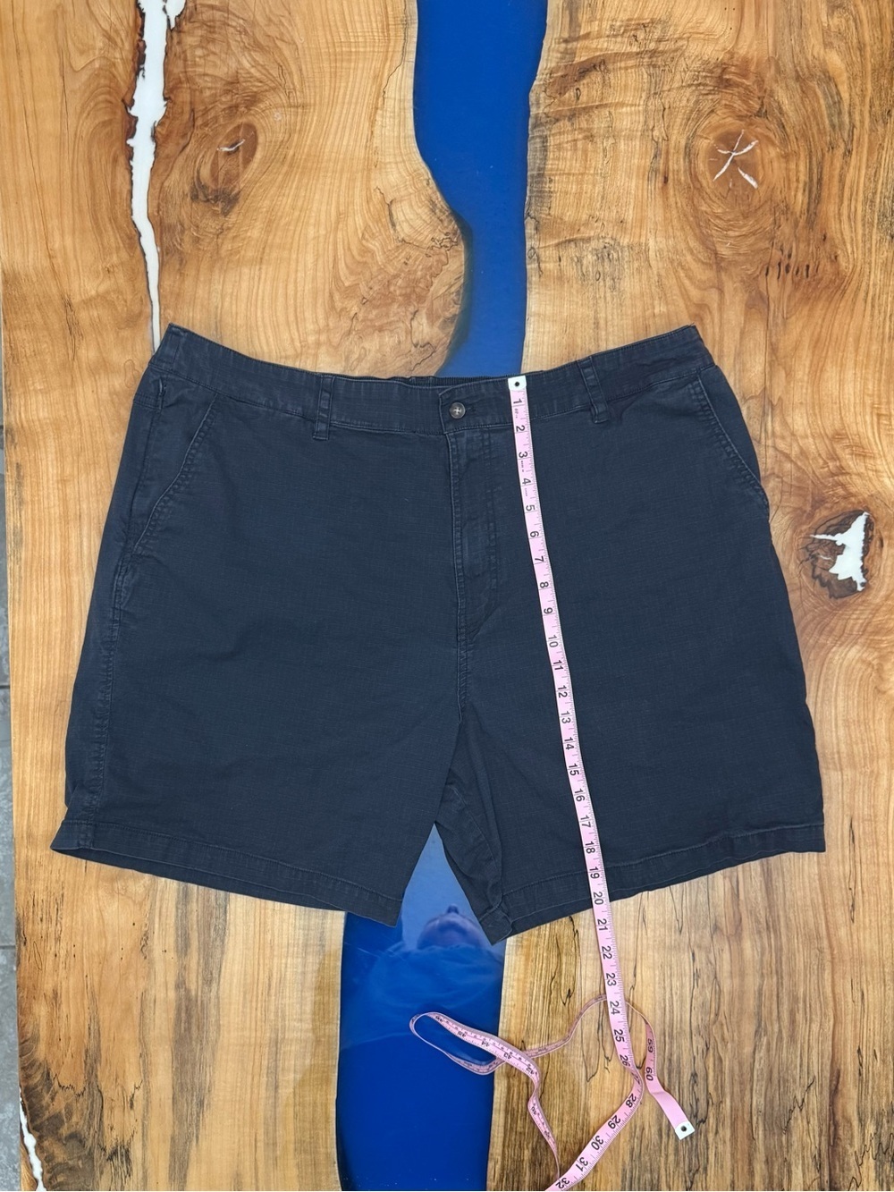Lucky Brand Men’s XXL Navy Blue Stretch Ripstop Chino Shorts 98% Cotton Casual - Picture 3 of 9